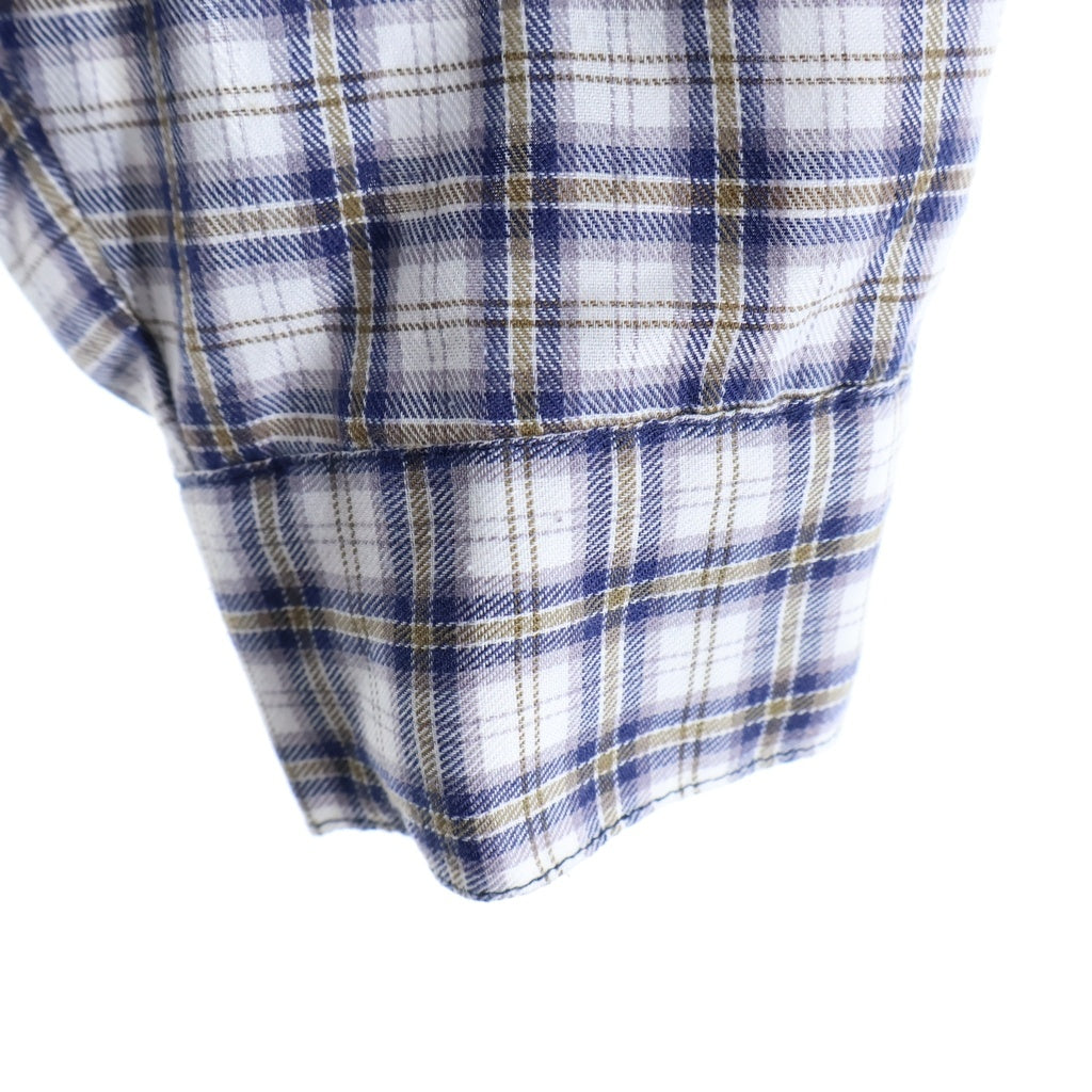STUSSY(ステューシー) 90S OLD COTTON CHECK L/S SHIRT コットン チェック 長袖シャツ ホワイト/ブラウン