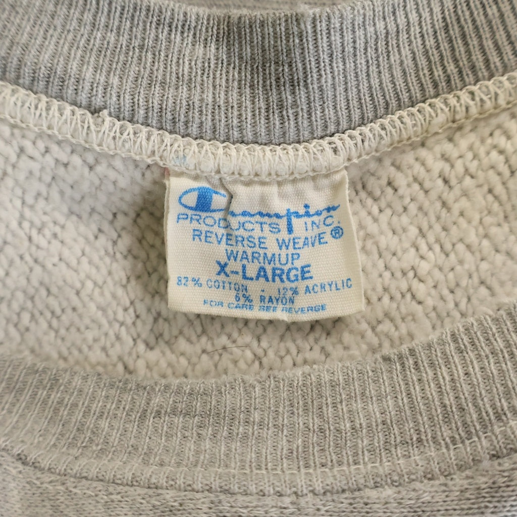 CHAMPION(チャンピオン) 70S VINTAGE REVERSEWEAVE PULLOVER SWEAT 単色タグ USA製 霜降り 完全目無し リバースウィーブ スウェット トレーナー グレー