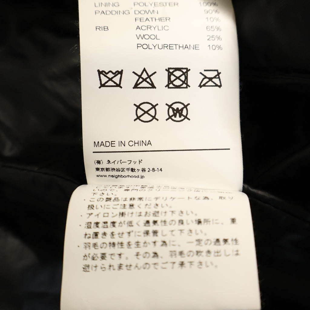 NEIGHBORHOOD(ネイバーフッド) 23AW CHECKER DOWN JACKET チェッカーダウンジャケット ブラック 232TSNH-LKM08