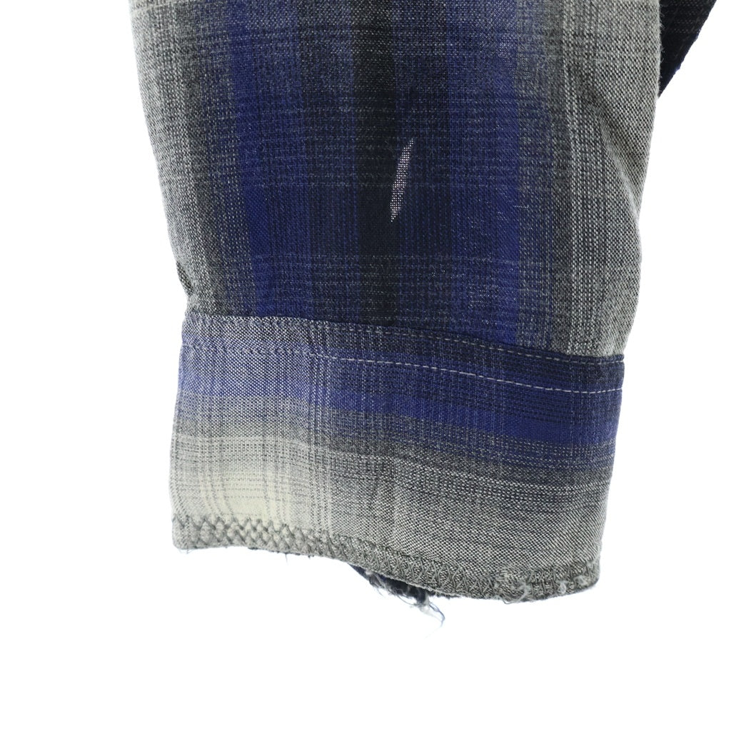 VINTAGE(ヴィンテージ) 60S BRENT (ブレント) OMBRE RAYON CHECK L/S SHIRT 金タグ オンブレ レーヨン チェック 長袖シャツ ブルー/グレー