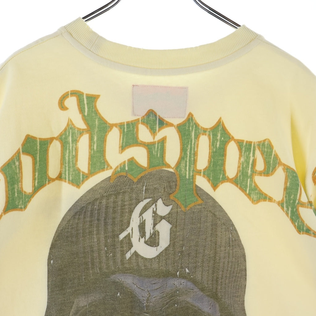 NO BRAND(ノーブランド) GOD SPEED (ゴッドスピード) NEY YORK BALACLAVA SZN T-SHIRT BONE バラクラバ 両面プリント 半袖Tシャツ カットソー イエロー