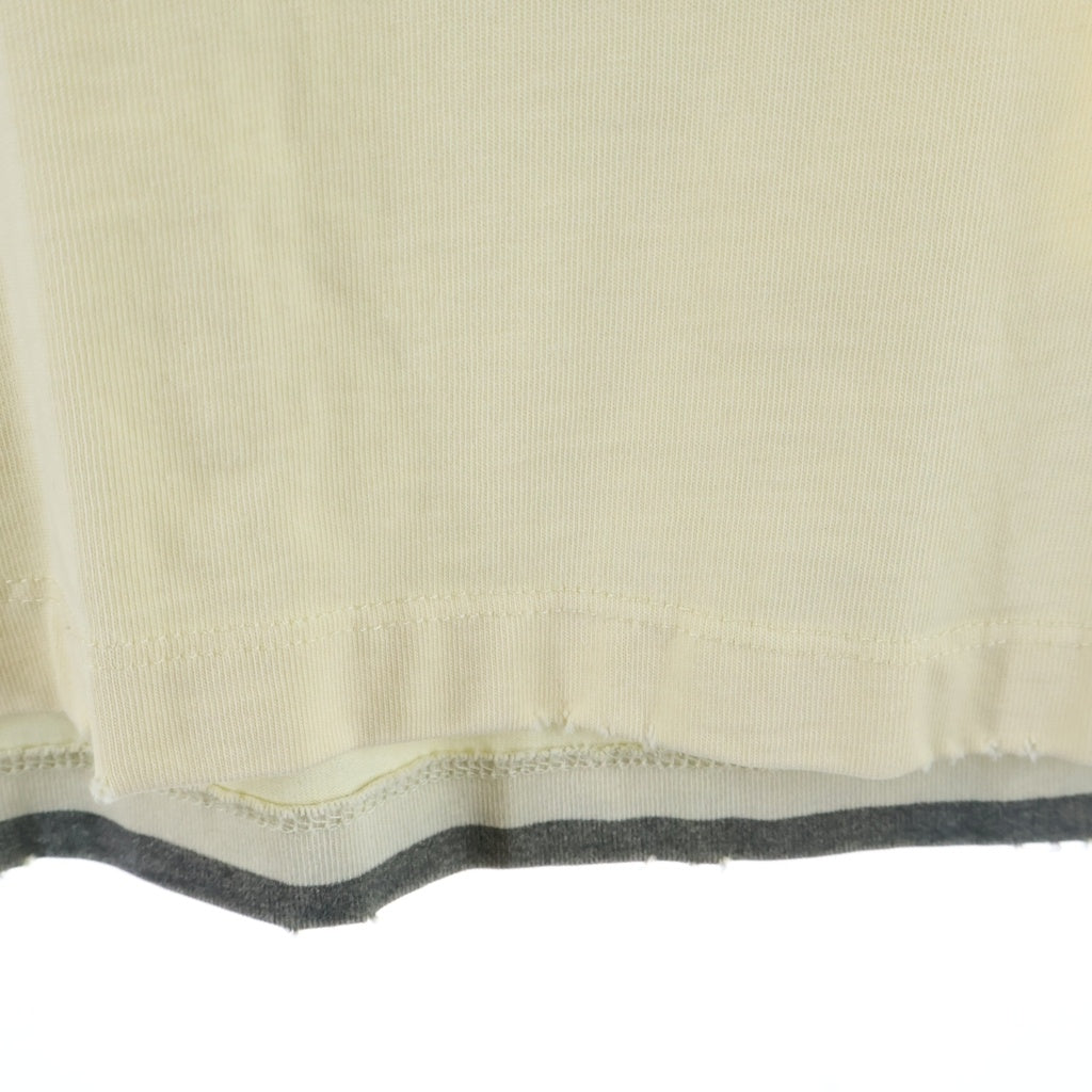 NO BRAND(ノーブランド) GOD SPEED (ゴッドスピード) NEY YORK BALACLAVA SZN T-SHIRT BONE バラクラバ 両面プリント 半袖Tシャツ カットソー イエロー