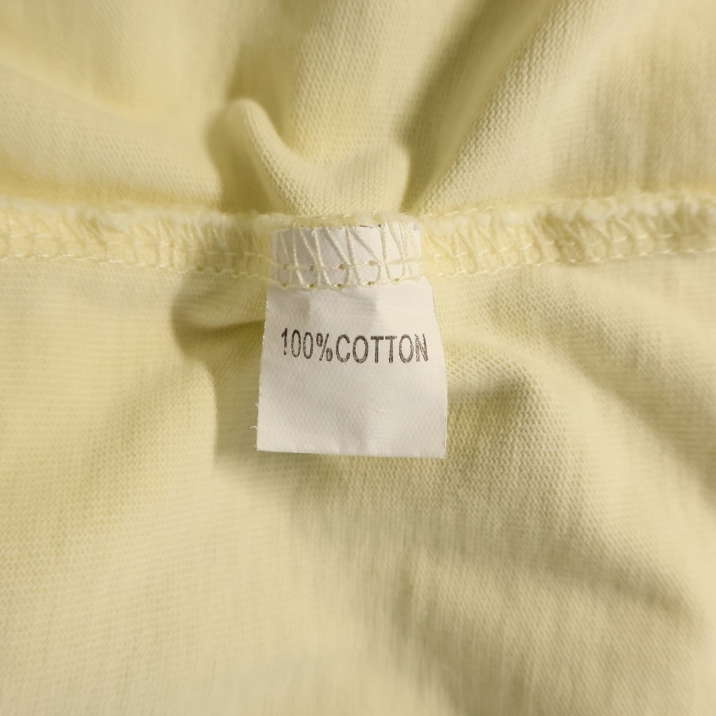 NO BRAND(ノーブランド) GOD SPEED (ゴッドスピード) NEY YORK BALACLAVA SZN T-SHIRT BONE バラクラバ 両面プリント 半袖Tシャツ カットソー イエロー
