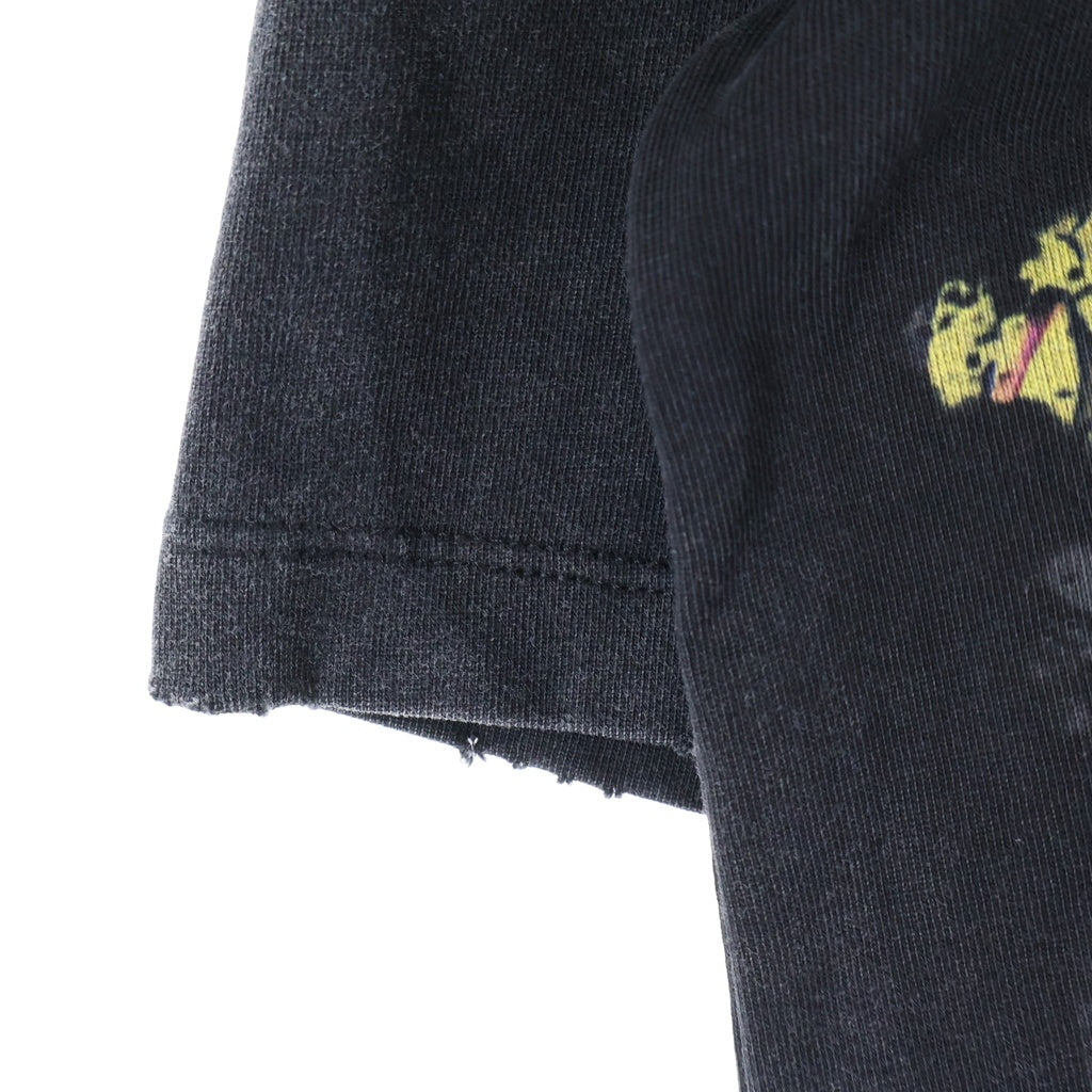 NO BRAND(ノーブランド) GOD SPEED (ゴッドスピード) NEY YORK STONER スカル 両面プリント 半袖Tシャツ カットソー ブラック
