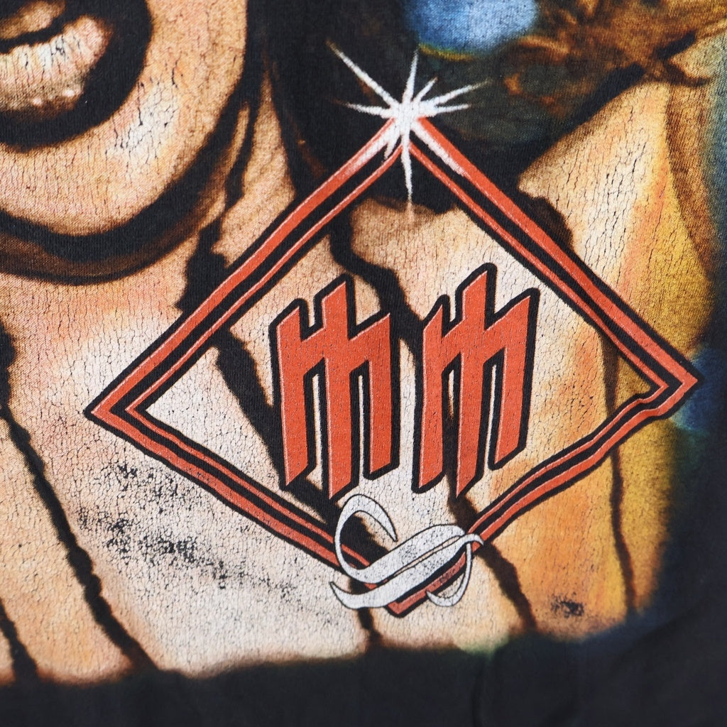 VINTAGE(ヴィンテージ) 90-00S MARILYN MANSON DOUBLE SIDE BOOTLEG マリリン マンソン ブートレグ ダブルサイド 両面プリント 半袖Tシャツ カットソー ブラック