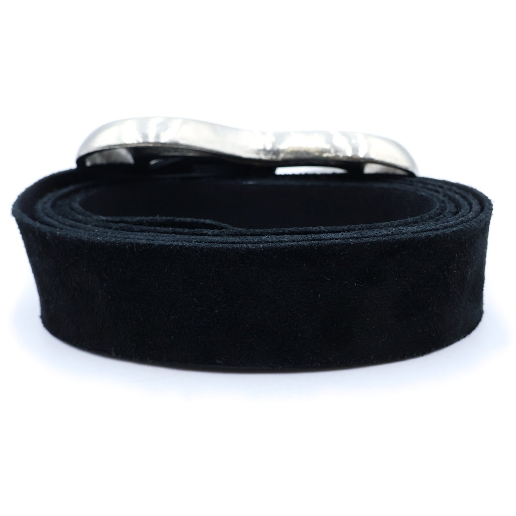 NO BRAND(ノーブランド) SEA BIG HEART SUEDE BELT ビッグハートスウェードベルト ブラック レディース