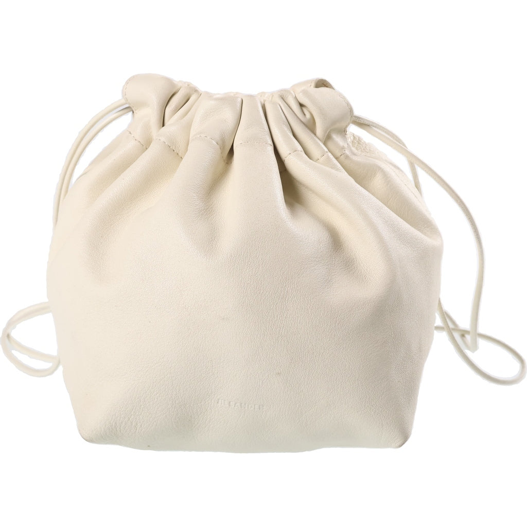 JIL SANDER(ジルサンダー) DUMPLING CROSSBODY SHOULADER BAG ダブリングクロスボディーショルダーバッグ 巾着 ホワイト レディース