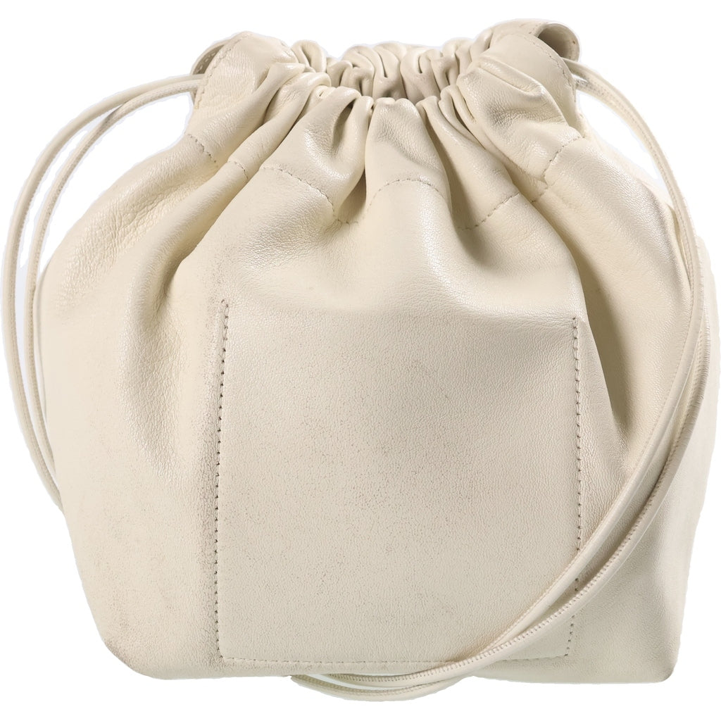 JIL SANDER(ジルサンダー) DUMPLING CROSSBODY SHOULADER BAG ダブリングクロスボディーショルダーバッグ 巾着 ホワイト レディース