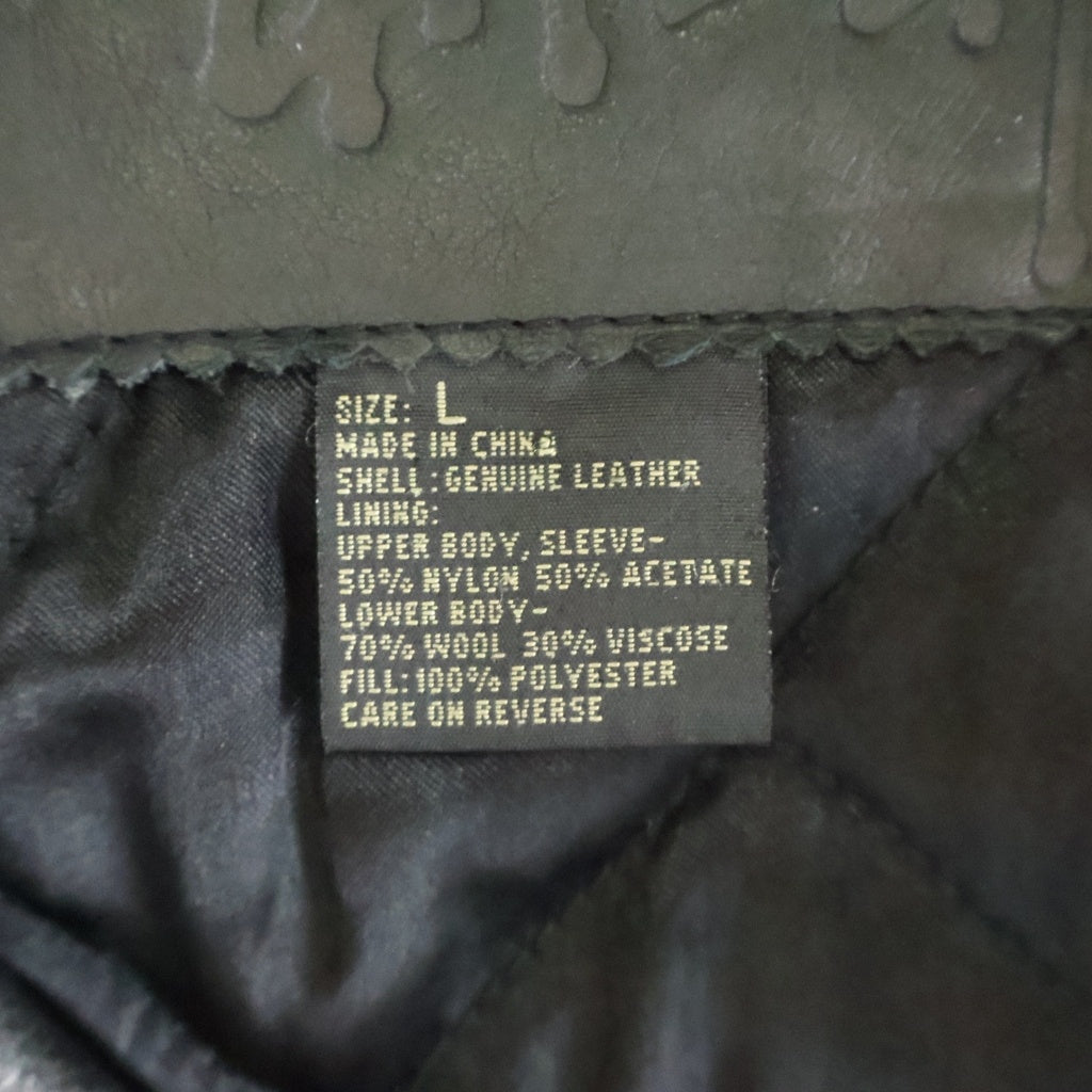 STUSSY(ステューシー) 90S OLD LEATHER CAR COAT レザーカーコート ブラック