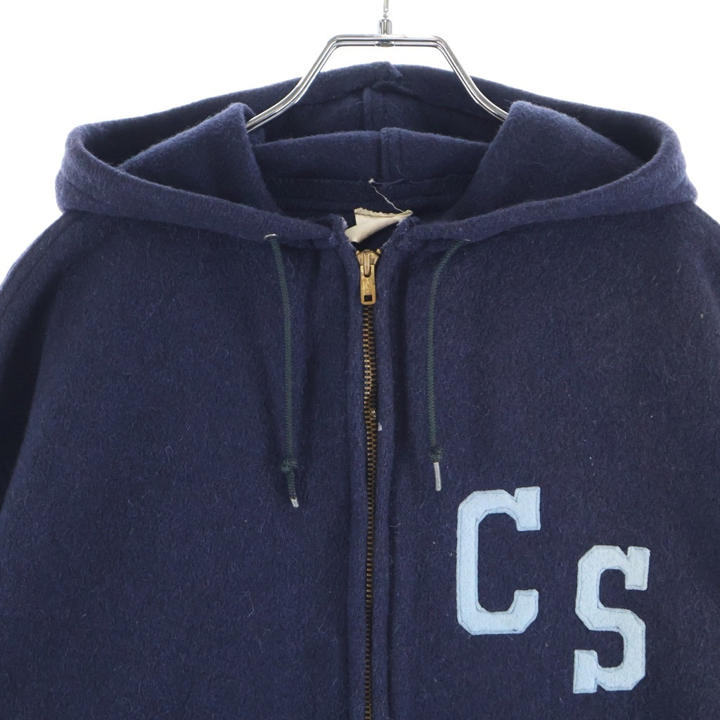 CHAMPION(チャンピオン) 60S VINTAGE WOOL HOODIE JACKET C中ランタグ ウール フーディー ジャケット ネイビー