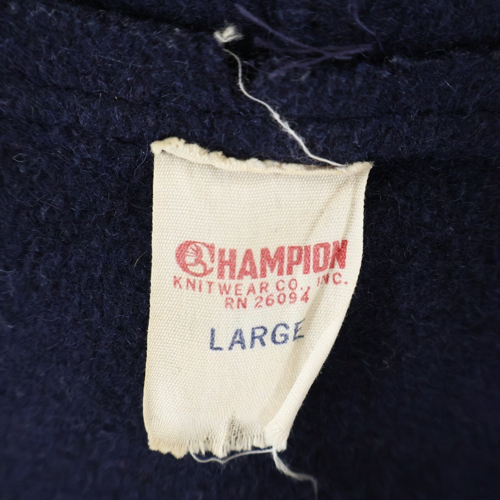CHAMPION(チャンピオン) 60S VINTAGE WOOL HOODIE JACKET C中ランタグ ウール フーディー ジャケット ネイビー