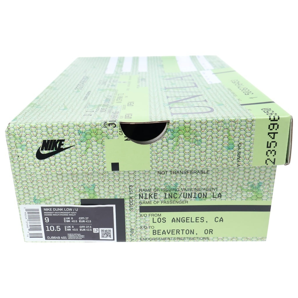 UNION(ユニオン) ×NIKE DUNK LOW PISTACHIO ダンク ロー ピスタチオ ライトグリーン/グレー US9/27cm DJ9649-401
