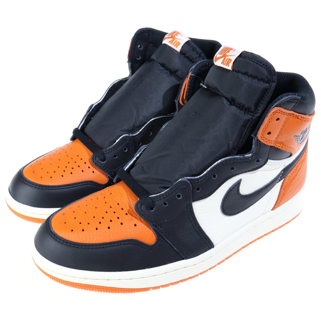 NIKE(ナイキ) AIR JORDAN 1 RETRO HIGH SHATTERED BACKBOARD (2025) エアジョーダン1 レトロ ハイ OG シャッタードバックボード ブラック/オレンジ US9/27cm DZ5485-008