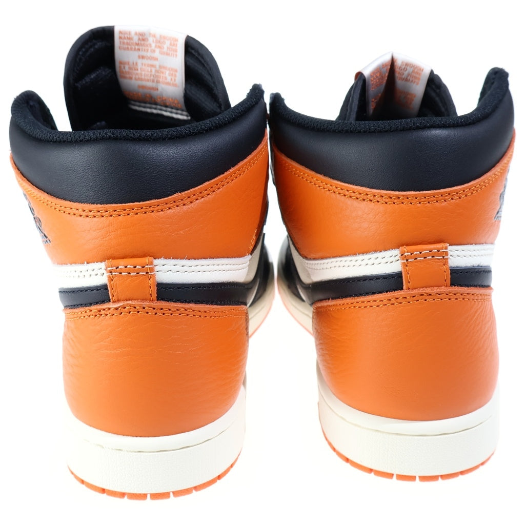 NIKE(ナイキ) AIR JORDAN 1 RETRO HIGH SHATTERED BACKBOARD (2025) エアジョーダン1 レトロ ハイ OG シャッタードバックボード ブラック/オレンジ US9/27cm DZ5485-008