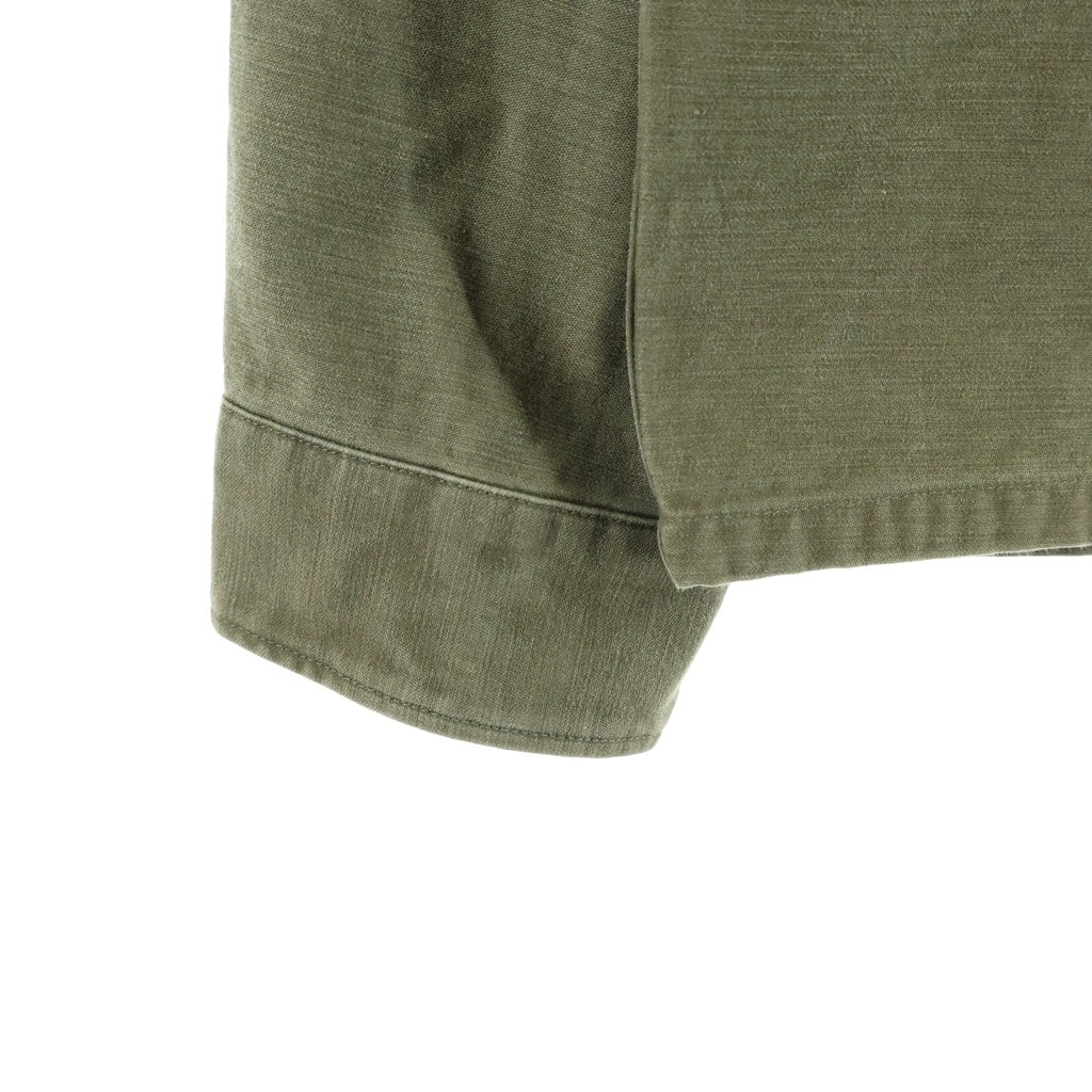 RRL(ダブルアールエル) 24SS REVERSE SATEEN OVERSHIRT リバースサティーン バックサテンオーバーシャツ カーキ 55-5-10487-15-2RL