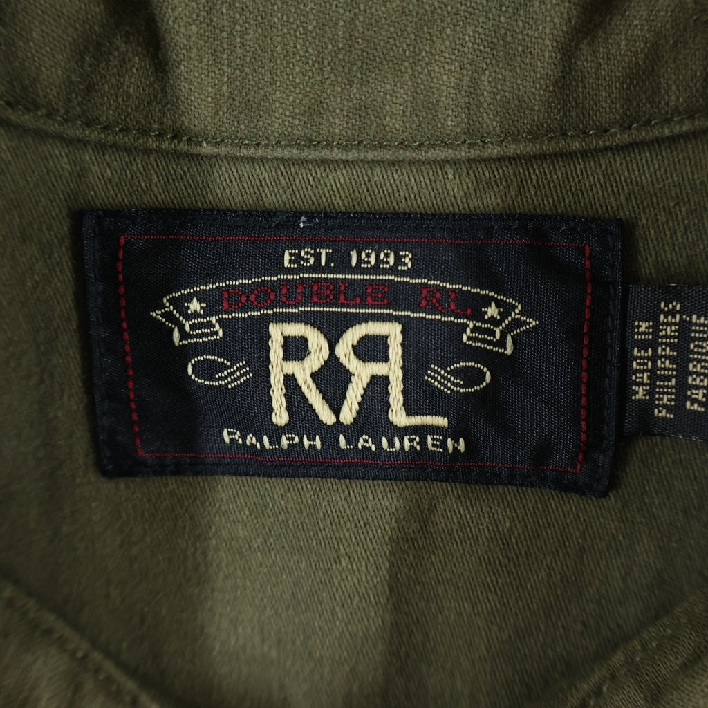 RRL(ダブルアールエル) 24SS REVERSE SATEEN OVERSHIRT リバースサティーン バックサテンオーバーシャツ カーキ 55-5-10487-15-2RL