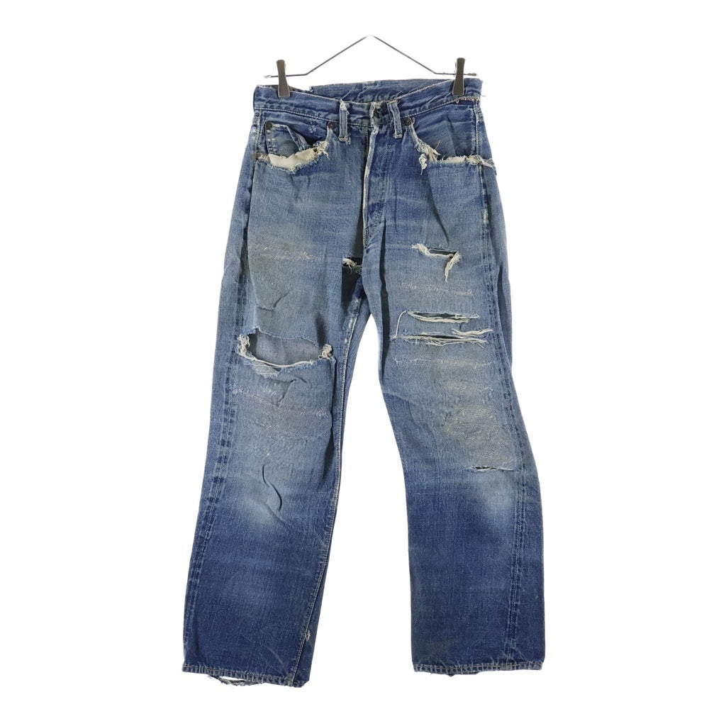 Levi's(リーバイス) 50S VINTAGE 501XX 53MODEL 革パッチ 隠しリベット ボタン裏ツーブロンク 両面BIGE ボタンフライ デニムパンツ インディゴ