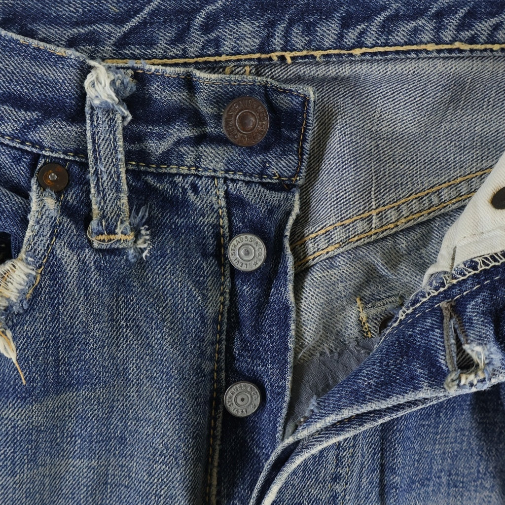 Levi's(リーバイス) 50S VINTAGE 501XX 53MODEL 革パッチ 隠しリベット ボタン裏ツーブロンク 両面BIGE ボタンフライ デニムパンツ インディゴ