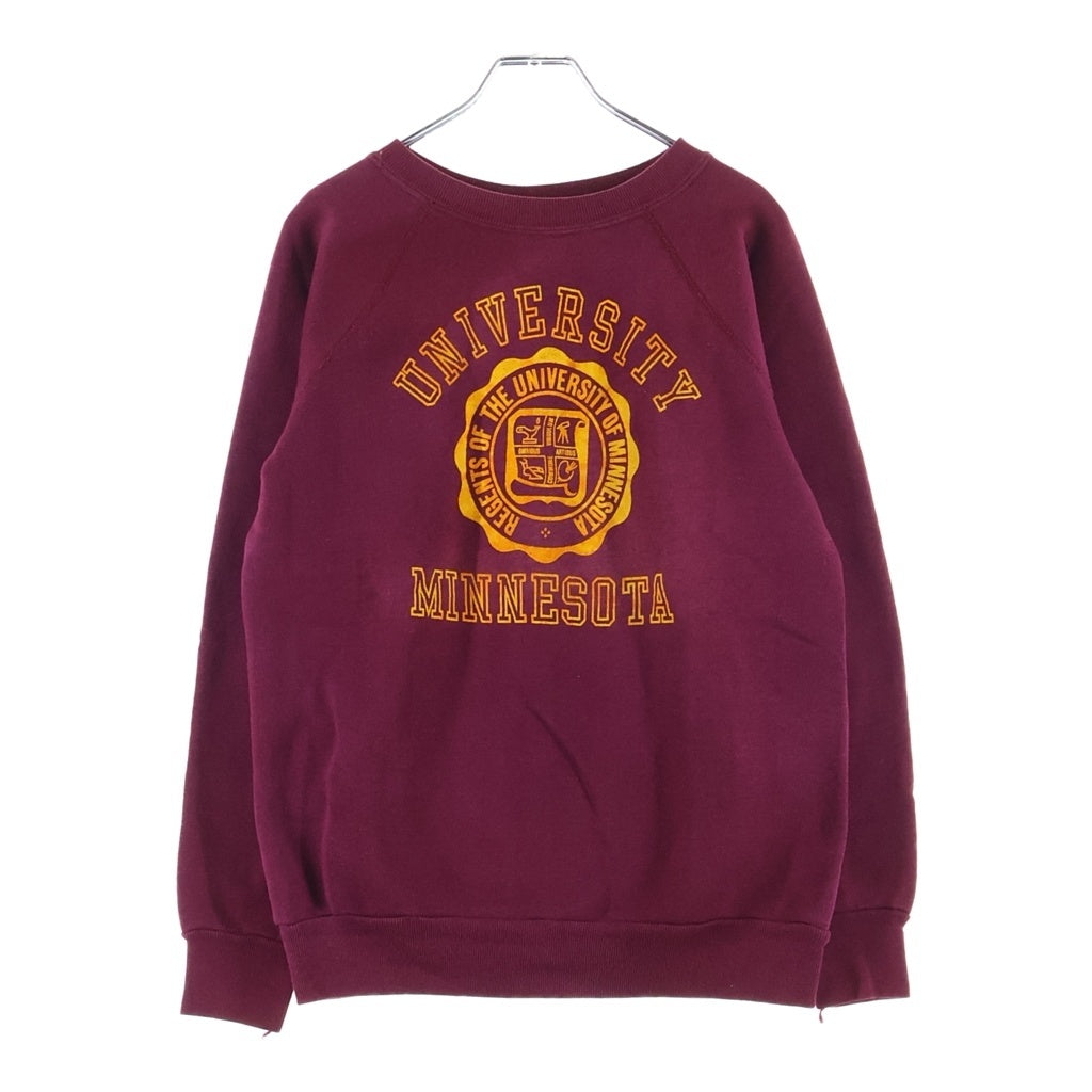 VINTAGE(ヴィンテージ) 60S COLLEGE FLOCK PRINT SWEAT 脇ガゼット カレッジ フロッキープリント スウェット レッド