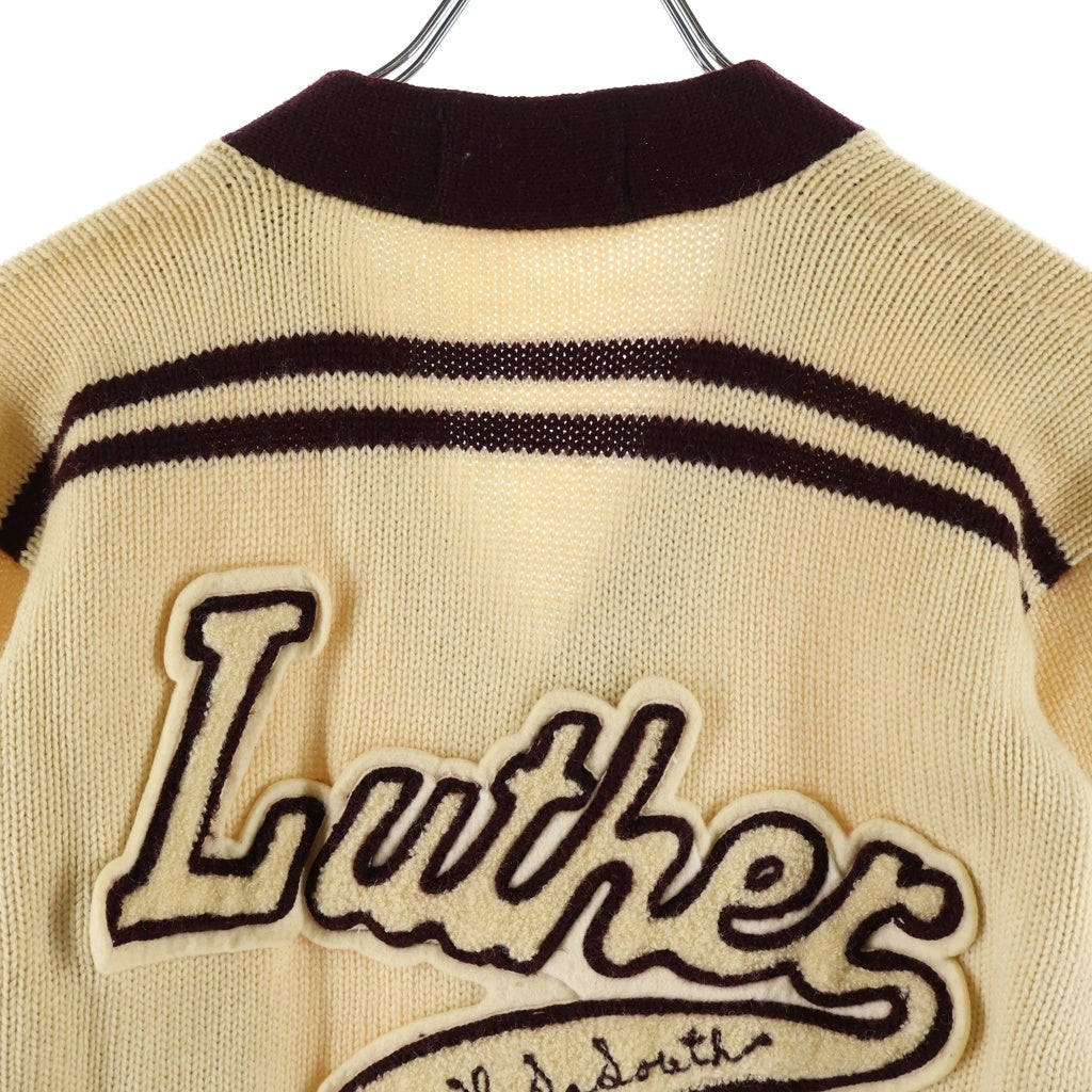 VINTAGE(ヴィンテージ) 50S LOGAN WOOL LETTERD CARDIGAN ウール レタードカーディガン ベージュ