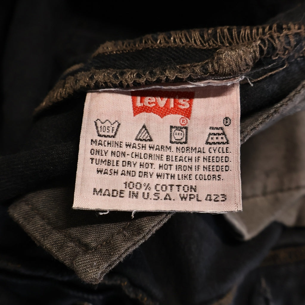 Levi's(リーバイス) 90S VINTAGE 501 後染め ボタン裏653 スモールe USA製 フライボタン デニム パンツ ブラック