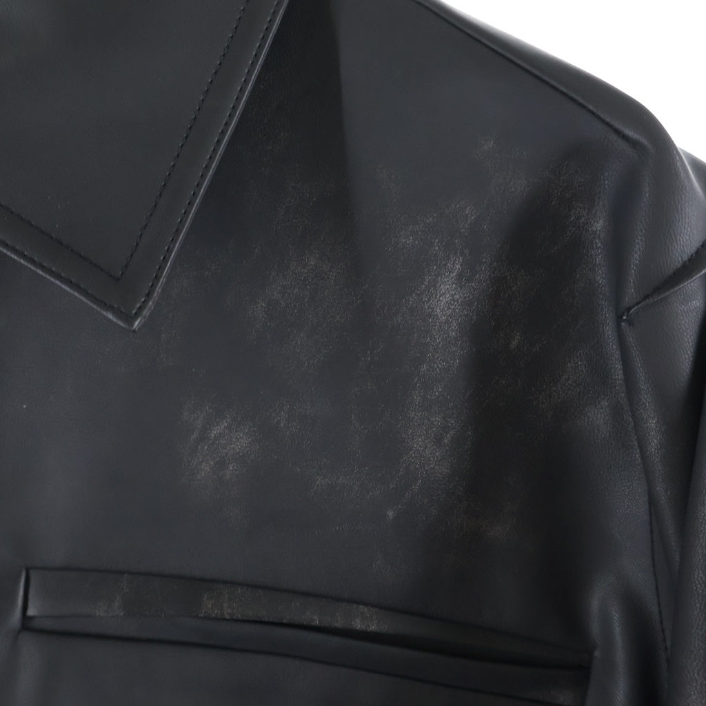 ADER ERROR(アーダーエラー) FAKE LEATHER JACKET PRODUCT 14 フェイク レザー ジャケット ブラック BP01SSJK0801BK