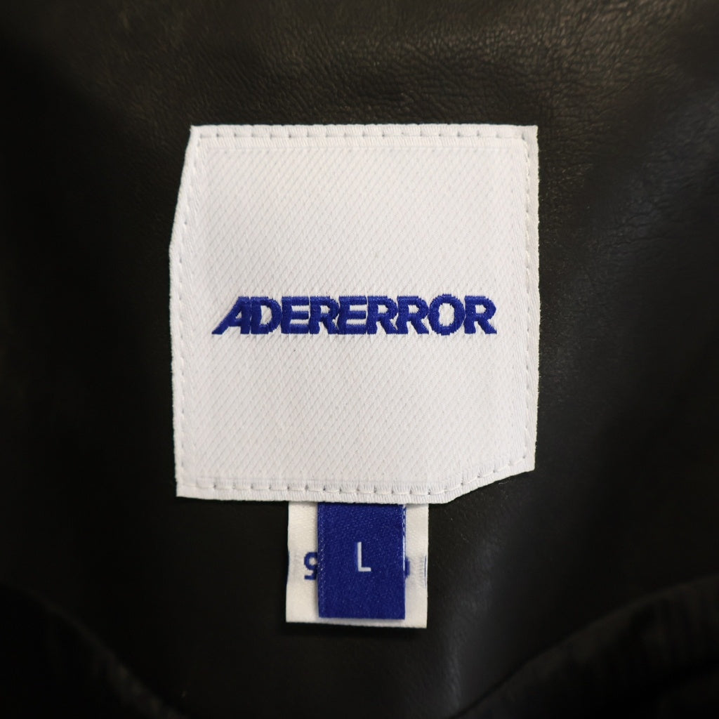 ADER ERROR(アーダーエラー) FAKE LEATHER JACKET PRODUCT 14 フェイク レザー ジャケット ブラック BP01SSJK0801BK