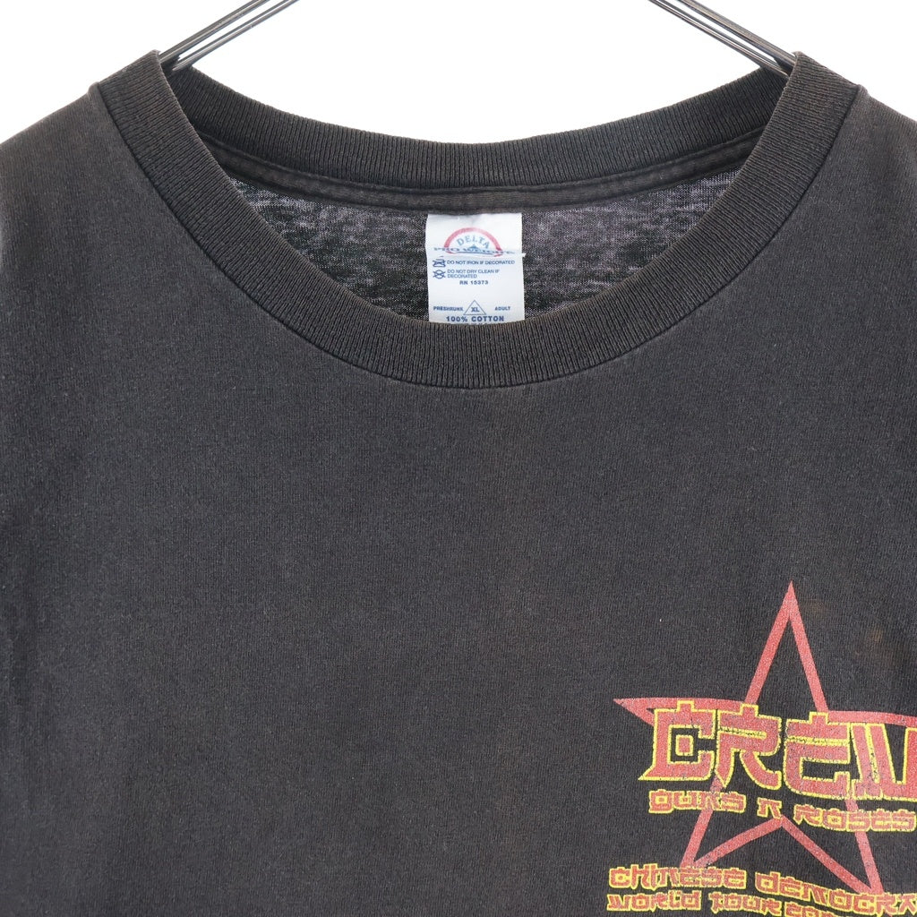 VINTAGE(ヴィンテージ) 00S GUNS N' ROSES 2002 TOUR CREW SHIRT クルーツアー クルーネック半袖Tシャツ ブラック