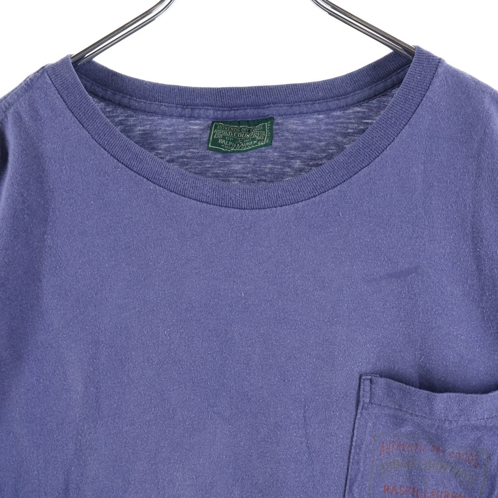 POLO RALPH LAUREN(ポロラルフローレン) COUNTRY AUTHENTIC DRY GOODS POCKET PRINT TEE カントリー 胸ポケット プリント 半袖Tシャツ カットソー パープル