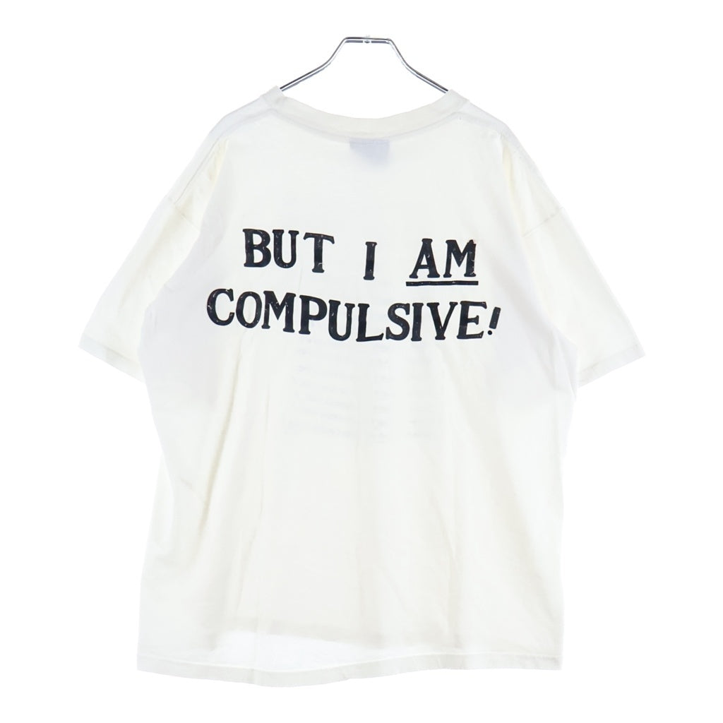VINTAGE(ヴィンテージ) 90S YOUR HEAD GOES HERE I AM NOT OBSESSIVE 両面プリントクルーネック半袖Tシャツ ホワイト