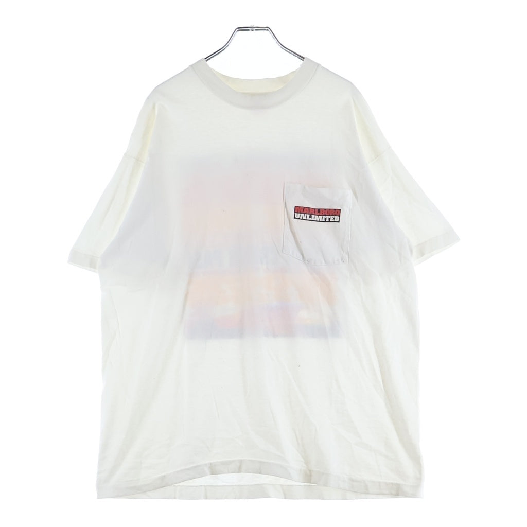 VINTAGE(ヴィンテージ) 90S MARLBORO UNLIMITED HORSE CREEK POCKET TEE マルボロ 半袖Tシャツ カットソー ホワイト