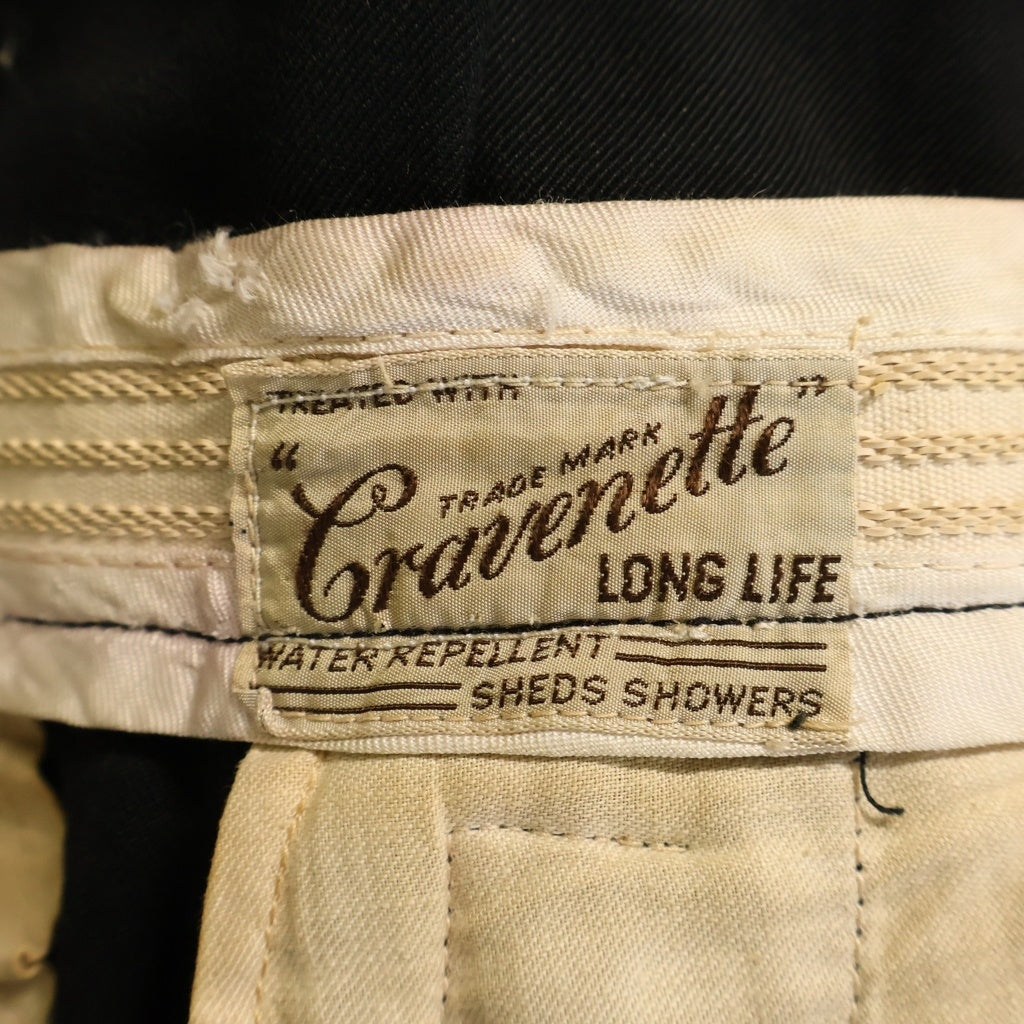 VINTAGE(ヴィンテージ) 50-60S CRAVENETTE CARROLL REED TALON ZIP WIDE SLACKS TROUSERS パンツ ブラック