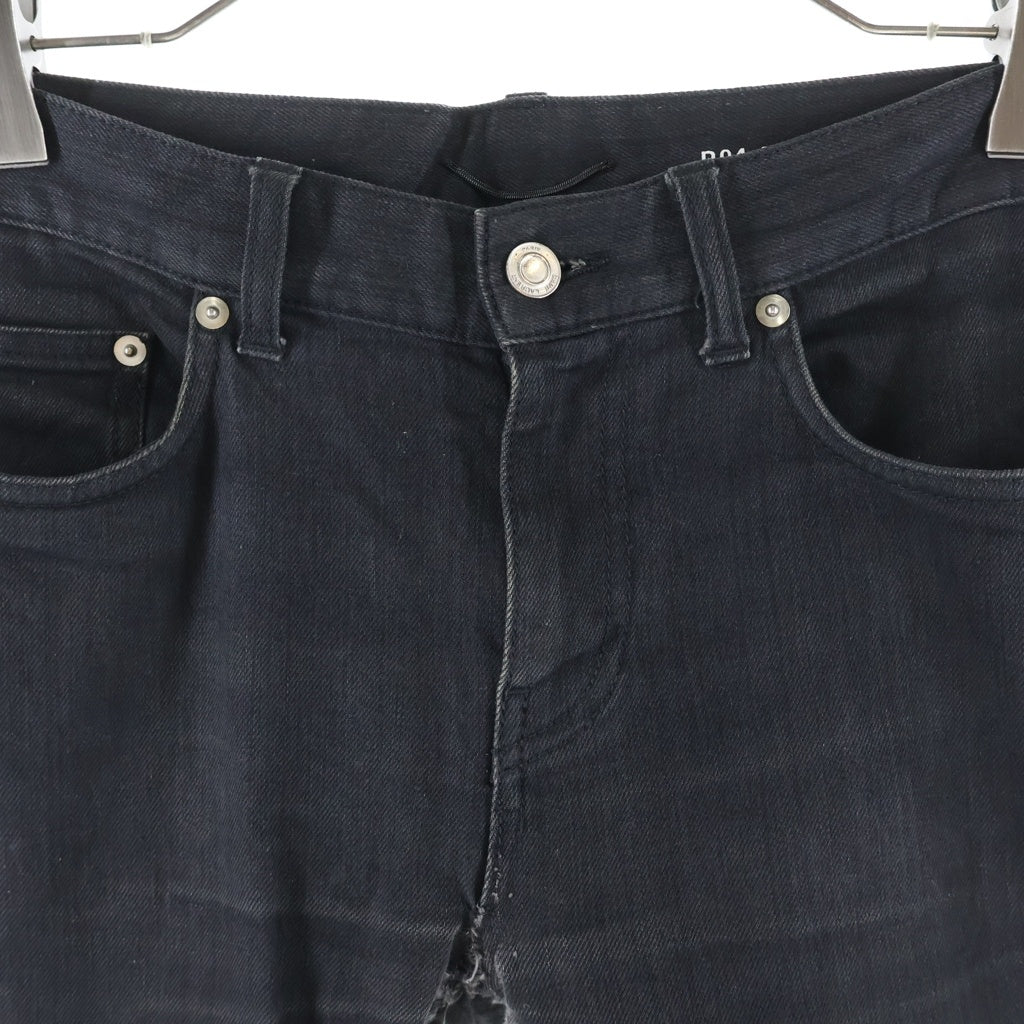 SAINT LAURENT PARIS(サンローランパリ) 13AW BIKER PANTS レザー切り替え バイカーパンツ ブラック 330285