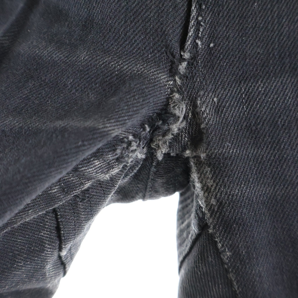 SAINT LAURENT PARIS(サンローランパリ) 13AW BIKER PANTS レザー切り替え バイカーパンツ ブラック 330285