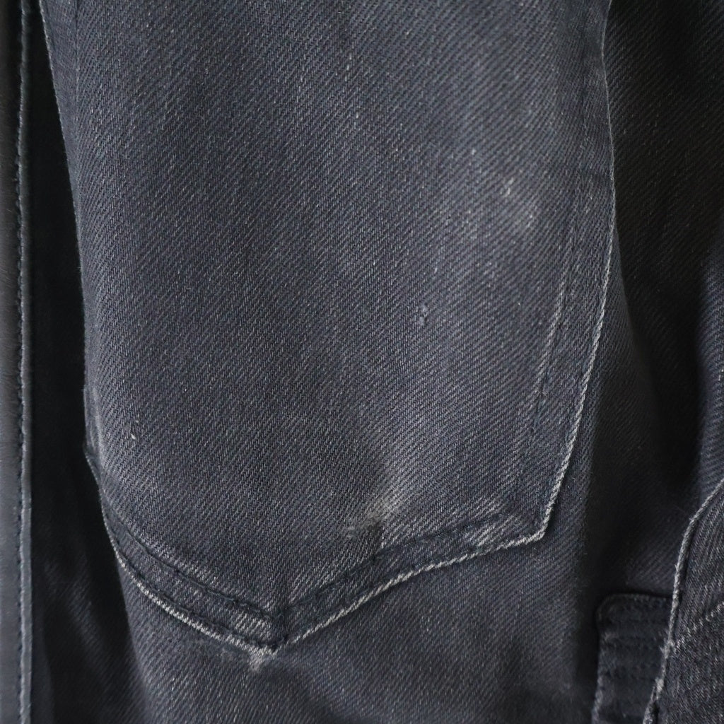 SAINT LAURENT PARIS(サンローランパリ) 13AW BIKER PANTS レザー切り替え バイカーパンツ ブラック 330285