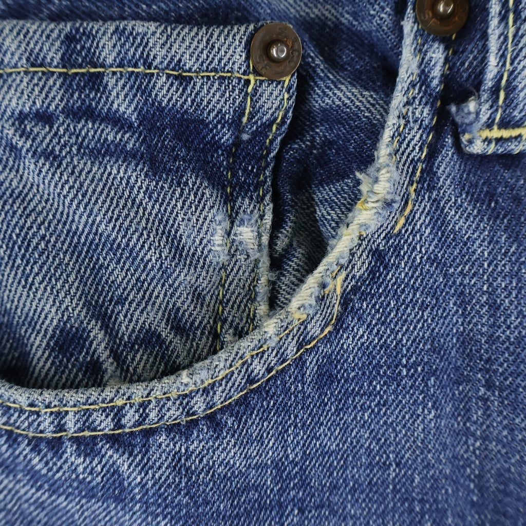 Levi's(リーバイス) 60S 505 BIGE前期 両面タブ ボタン裏6 42TALON Vステッチ ジップフライ デニムパンツ インディゴ