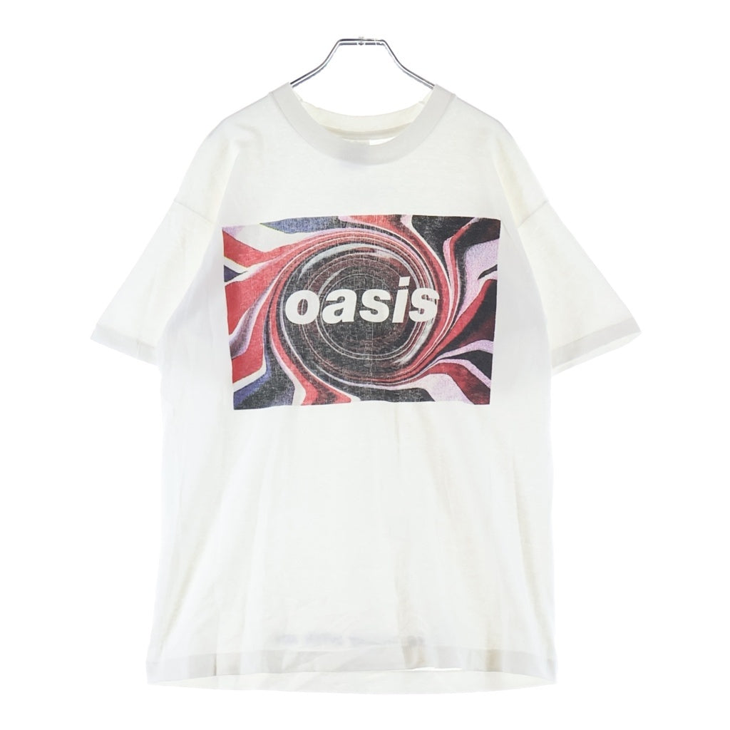 VINTAGE(ヴィンテージ) 90S OASIS 1995 UNION JACK LOGO オアシス ユニオンジャックロゴTシャツ クルーネック半袖Tシャツ ホワイト