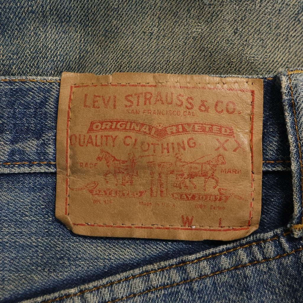 Levi's(リーバイス) 70S 501 BIG E 後期 並行ステッチ 足長R ボタン裏6 ズレカンデニムパンツ インディゴ