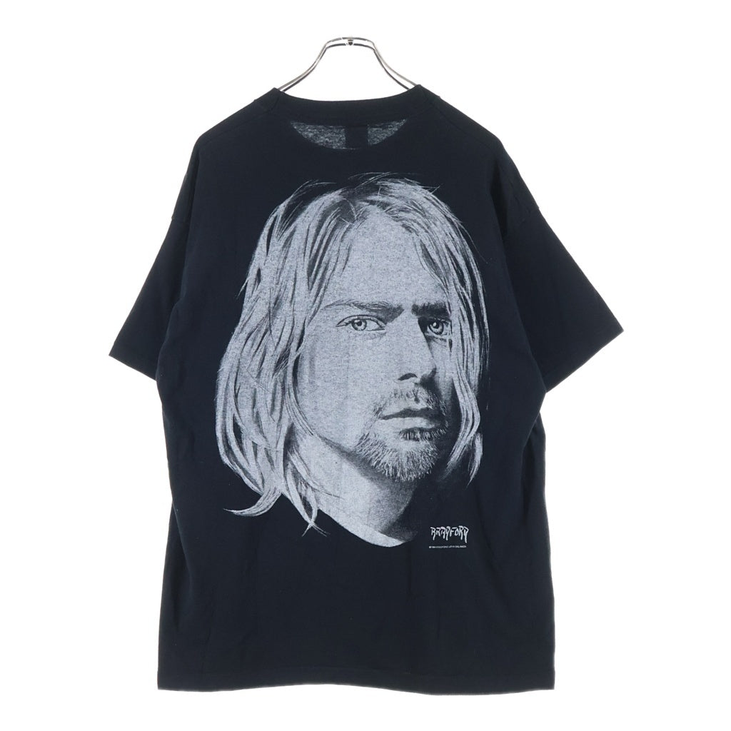 VINTAGE(ヴィンテージ) 90S BRADFORD GALLERY CURT COBAIN TEE カートコバーン 追悼 両面プリント半袖カットソーTシャツ ブラック