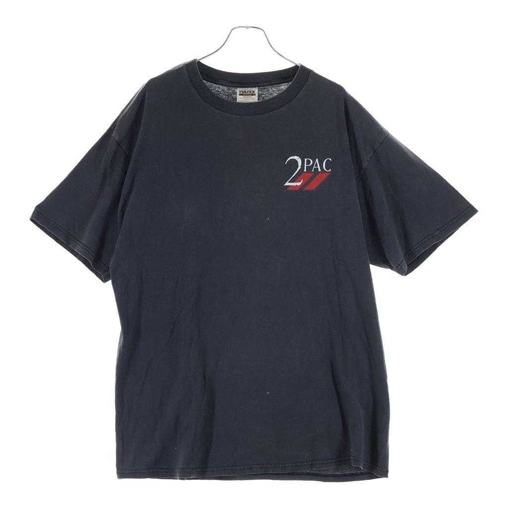 VINTAGE(ヴィンテージ) 90S 2PAC MIDDLE FINGET TEE ミドルフィンガー 両面プリント半袖カットソーTシャツ ブラック
