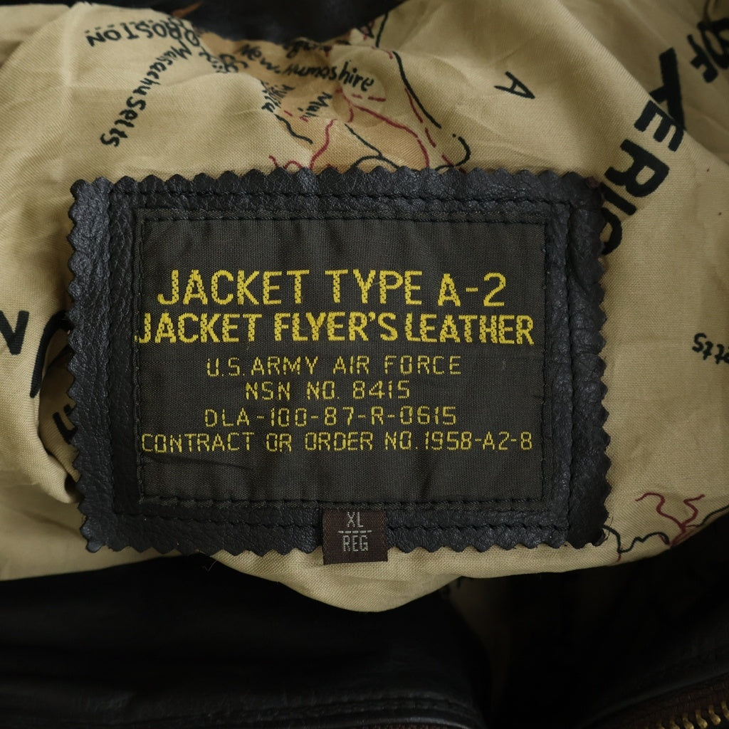 VINTAGE(ヴィンテージ) 80-90S A-2 TYPE LEATHER JACKET レザージャケット ブラック