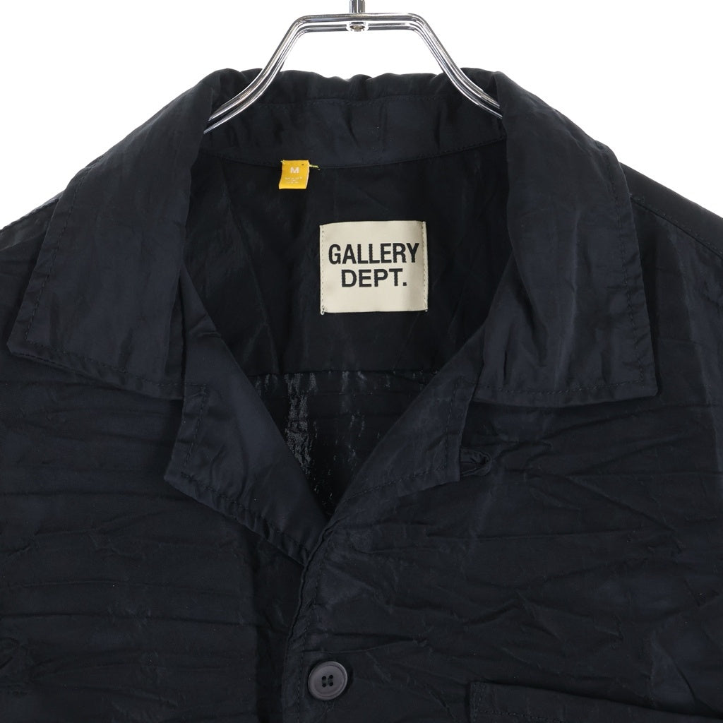 GALLERY DEPT.(ギャラリーデプト) PARKER BUTTON-UP WRINKLE SHIRT パーカー ボタンアップ リンクル シワ加工シャツ ブラック