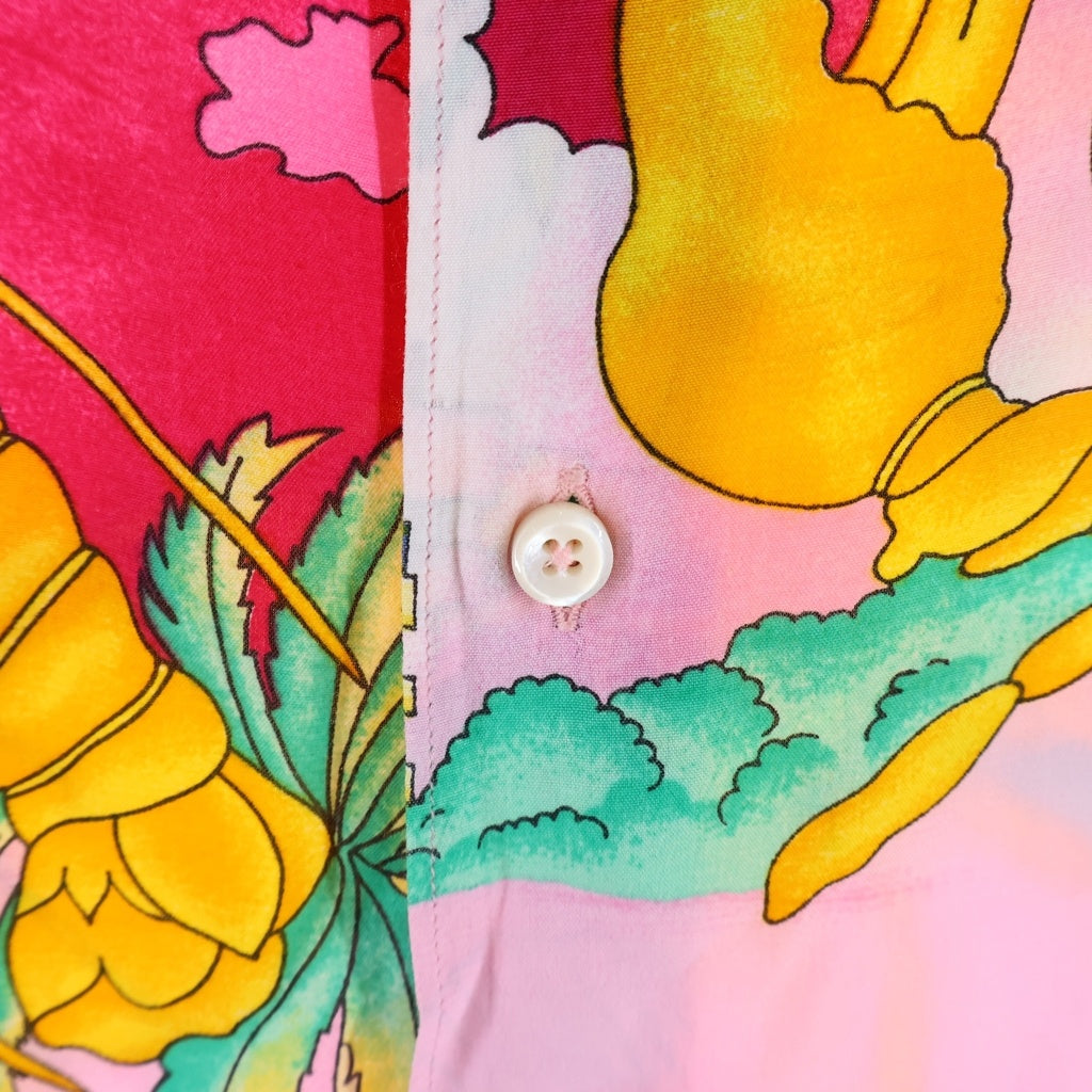 POLO RALPH LAUREN(ポロラルフローレン) MARLOWE LOBSTER PATTERN L/S HAWAIIAN SHIRT イタリア製 マーロウ ロブスター 花 総柄 ハワイアン シャツ マルチカラー