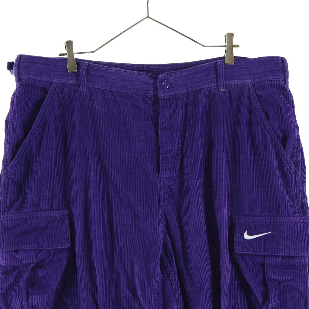 SUPREME(シュプリーム) 22SS ×NIKE Arc Corduroy Cargo Pant Purple アーク コーデュロイ カーゴ パンツ パープル DM1779-506
