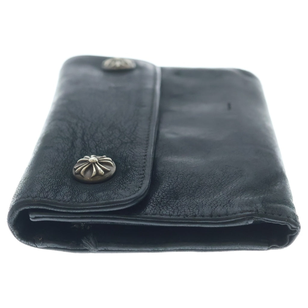 CHROME HEARTS(クロムハーツ) WAVE ウェーブ レザー ウォレット 財布 ブラック BCA375