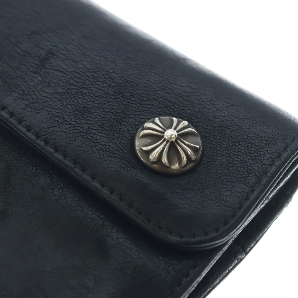 CHROME HEARTS(クロムハーツ) WAVE ウェーブ レザー ウォレット 財布 ブラック BCA375