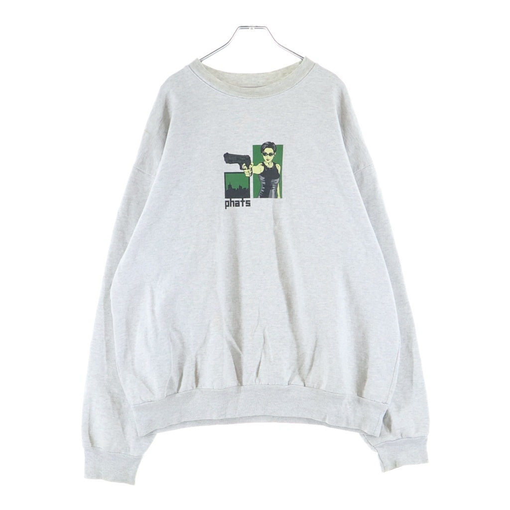 VINTAGE(ヴィンテージ) PHATS BUDDHA SPOT (ファッツ ブッダ スポット) SWEAT USA製 フロントプリント スウェット トレーナー グレー