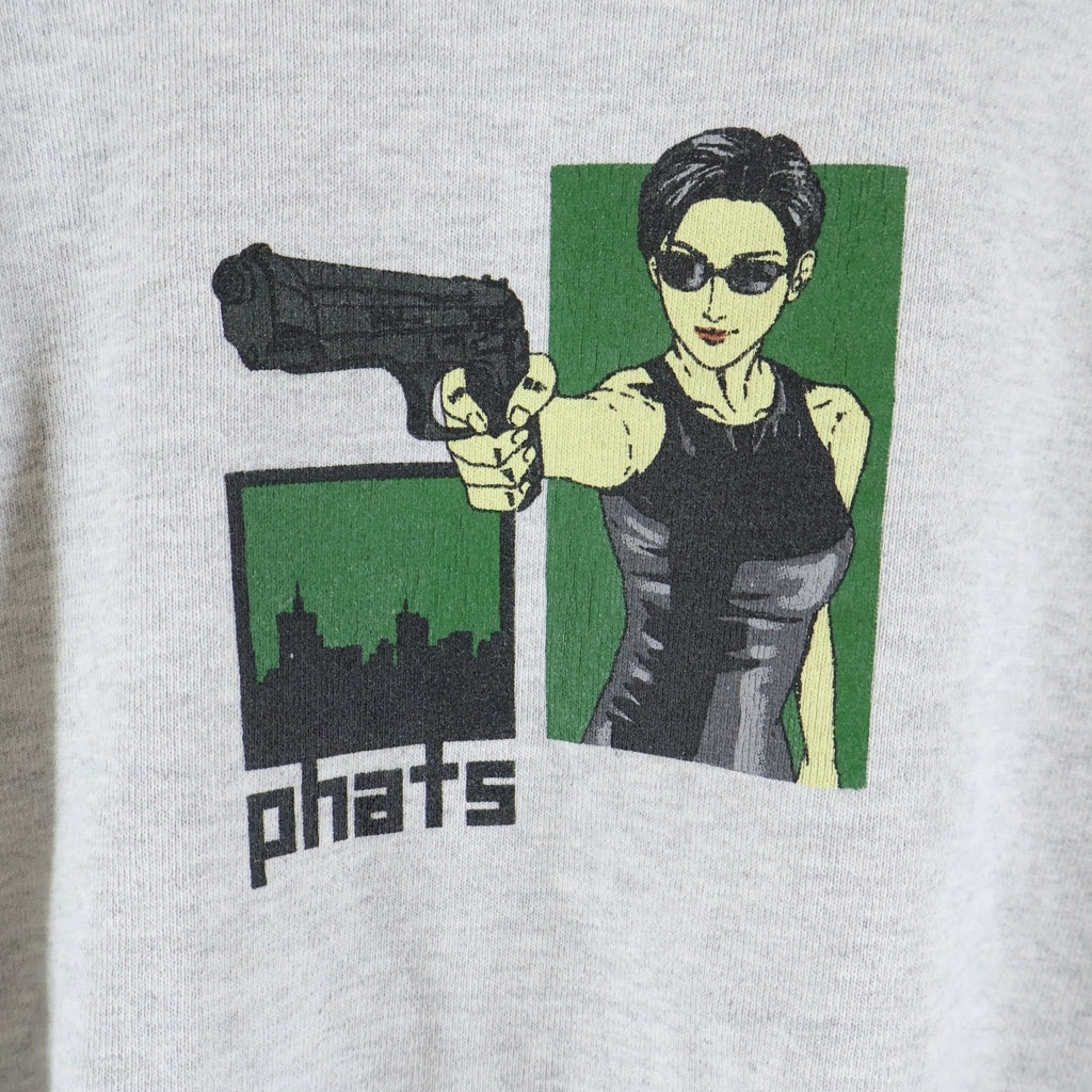 VINTAGE(ヴィンテージ) PHATS BUDDHA SPOT (ファッツ ブッダ スポット) SWEAT USA製 フロントプリント スウェット トレーナー グレー