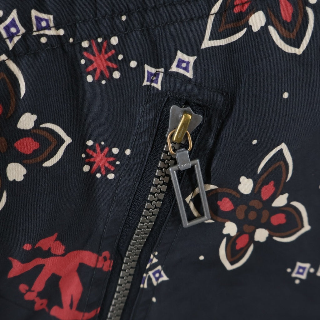 L.L.Bean(エルエルビーン) 80-90S WOMAN'S SKI ANORAK JACKET アノラック 中綿 ジャケット バンダナ柄 ブラック/レッド