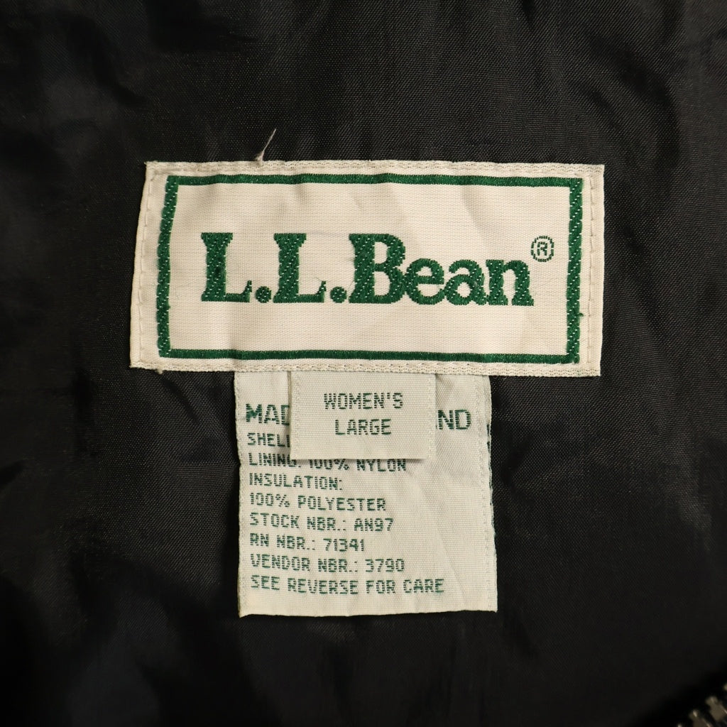 L.L.Bean(エルエルビーン) 80-90S WOMAN'S SKI ANORAK JACKET アノラック 中綿 ジャケット バンダナ柄 ブラック/レッド